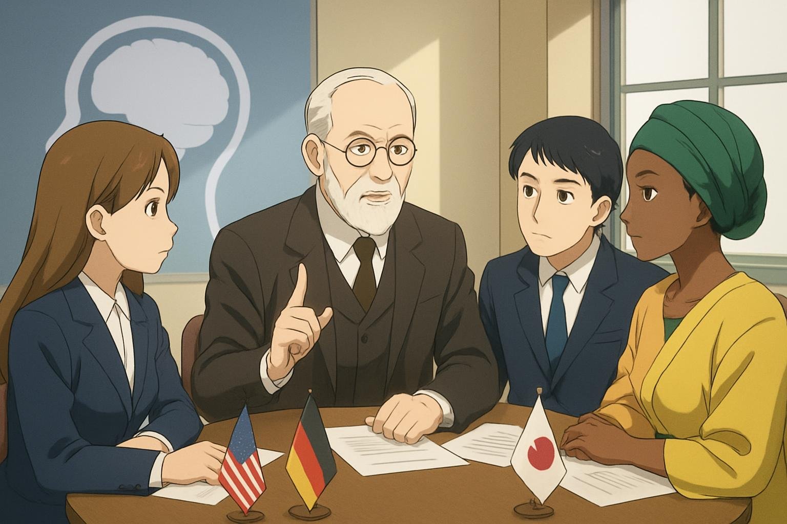 Representatives discussing international psychoanalytic standards